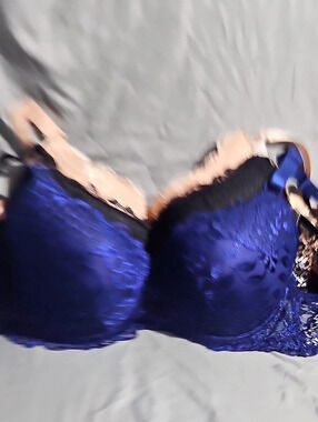 Emily Johnson Lace Underwire Bras in Blue, Black And Peach. Size 38D NWT
